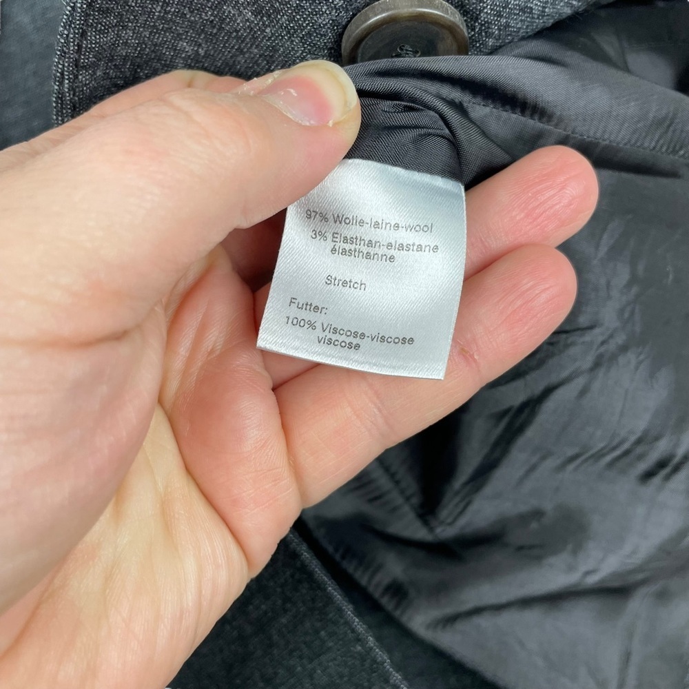 Akris Punto Charcoal Gray Three-Button Wool Blazer - image 4